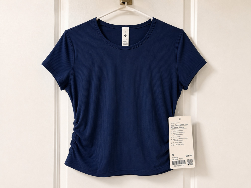 All It Takes Back-Twist Ribbed Short-Sleeve Shirt - Picture 3 of 4